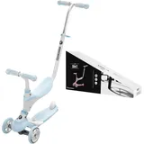 HyperMotion HyperMotion, Kinderroller für die Kleinen, Multifunktionsroller, Kickboard, Tretroller, Kinderscooter für Mädchen und Jungen, Roller mit Sitzgelegenheiten, 5in1, Blau
