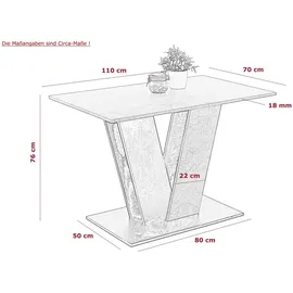 Hela Esstisch "JUDITH mit ABS-Kante", schwarz