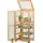 Dobar dobar® Großer Anzuchtschrank Dome aus Holz - Gewächshaus mit 4 Ablagen für Innen- und Außenbereich - Treibhaus mit Deckel und Türen - 56 x 52 x 116 cm - Natur