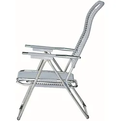 Jan Kurtz Spaghetti Armlehnsessel Aluminium/PVC-Band - Silber