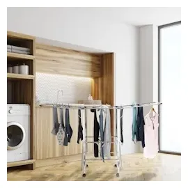 Relaxdays Wäscheständer XXL 1,85 silber