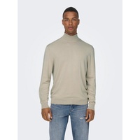 ONLY & SONS Herren Pullover ONSWYLER LIFE ROLL NECK KNIT NOOS«, Gr. XXL, Silver Lining, 22020879