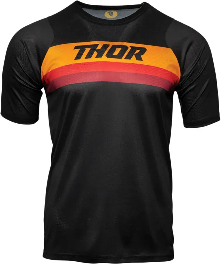 Thor Assist, jersey à manches courtes - Noir/Orange - S