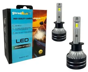 LED-Lampen - LED-System H1 Streetech Modell STN2 für Scheinwerfer - 150.000 Lux, 45 W - CAN-Bus, 6000 K - 1500% mehr