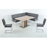 K+W Komfort & Wohnen Essgruppe, (4-tlg), langer Schenkel links oder rechts, 2 Freischwinger, 1 Funktionstisch blau