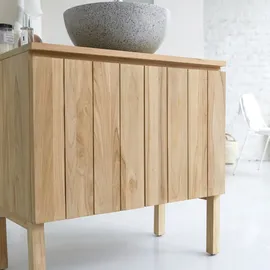 Tikamoon Waschtischunterschrank 80 x 0 x 0 cm Braun
