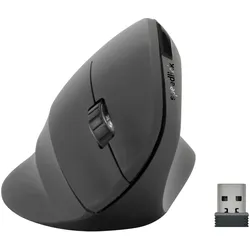 SPEEDLINK PIAVO Ergonomische Vertikale Maus - Kabellos, Gummi-Schwarz