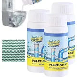 Vollstern Abflussreiniger Mit Handtuch, Rohrreiniger Extrem Stark, Wild Sink Und Drain Cleaner, Abflussreiniger Schaum, Leistungsstarker Abflussreiniger für Küche, Bad & Toilette Alle Rohre (3PCS)