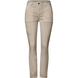 STREET ONE STREET ONE, Damen, Gr. 31, Länge 28, beige (beige washed), Denim/Jeans, Obermaterial: 81% Baumwolle, 17% Polyester, 2% Elasthan, unifarben, loose fit lang, Jeans, mit Stretch