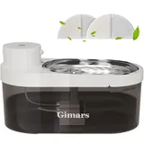 Gimars 4L Ultraleiser BPA-frei & Edelstahl Katzenbrunnen Kabellos mit Bewegungsmelder, 5000mAh Akku, Trinkbrunnen für Katze Kabellos ohne Stromkabel, Wasserbrunnen für Katzen & Hunde mit Sensor