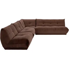 Roller Ecksofa Kunststoff 4-Sitzer Braun