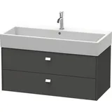 Duravit Waschtischunterschrank wandhängend 98,4 × 44,2 × 45,9 cm, in Graphit Matt