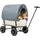 MIWEBA Bollerwagen Canvas mit Dach grau