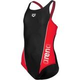 Arena Badeanzug Mädchen Thrice PRO Back ONE Piece R Swimsuit, Black-ANGURIA-White,