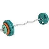 GORILLA SPORTS Hantel-Set Langhantel Set 35kg, SZ Curlstange 120cm, 2x1,25kg / 2x2,5kg / 4x5kg