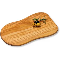 Schneidebrett MULEX "Toscana", braun (holzfarben), B:18cm H:1,2cm L:29cm, Olivenholz, Schneidebretter, jedes Teil ein Unikat dank der besonderen Maserung. Handmade