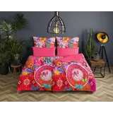 Muller Textiles HIP Satin Wendebettwäsche Giselah 135 cm x 200 cm pink-bunt