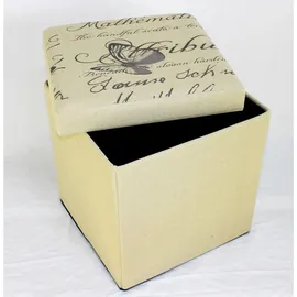 DanDiBo Ambiente Sitzhocker Kunststoff 40 x 40 x 40 cm Beige