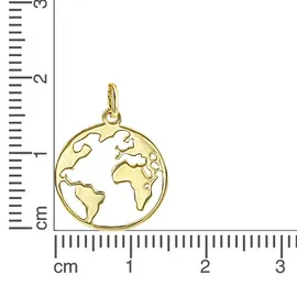 Orolino Weltkugel-Motiv Gelbgold 375