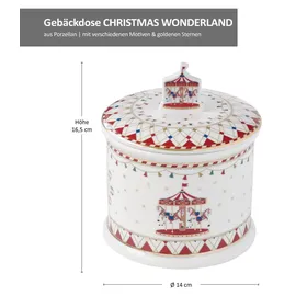 Mambocat Keksdose Christmas Wonderland mehrfarbig 14 x 16,5 cm