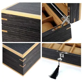 Rothenschild Uhrenbox Ginko für 5 Uhren aus Holz grau