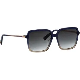 Brendel Eyewear Sonnenbrille BRENDEL EYEWEAR "Modell 907051", Damen, blau, beige, leicht glänzend, mehrfarbig, Sonnenbrillen Sonnenbrille, Form Karree/Eckig, Logoschriftzug auf Bügel, Kombifassung