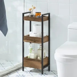 SoBuy Badregal mit 3 Ablagefächern bis 30kg Tragkraft, 28x74x20cm