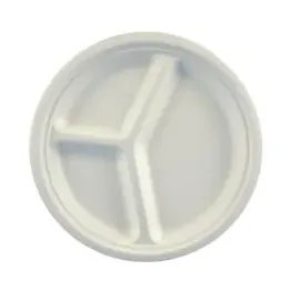 Papstar Teller Zuckerrohr 3-geteilt Ø 26 cm 50 St. Weiß