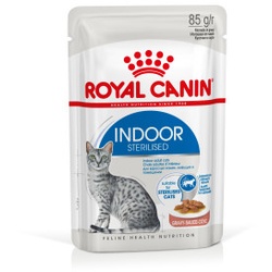 Royal Canin Indoor Sterilised in Gravy katzenfutter x12 4 Kartons (48 x 85 g)