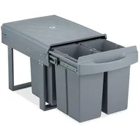 Relaxdays Einbaumülleimer 32 l Grau
