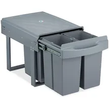 Relaxdays Einbaumülleimer 32 l Grau