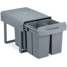 Relaxdays Einbaumülleimer 32 l Grau