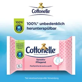 Cottonelle Feuchtes Toilettenpapier Sensitive Pflegend 12 x 42 St.