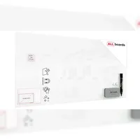 ALLboards Glasboard Magnetisch 200 x 100 cm Weiß