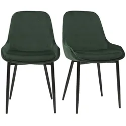 Stühle aus grünem Samt (2er-Set) HOLO
