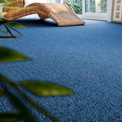 Teppichboden ANDIAMO "Feinschlinge Rambo", blau, B:400cm H:4,5mm L:200cm, Kunstfaser, Teppiche, meliert, Breite 400 cm oder 500 cm, strapazierfähig & pflegeleicht