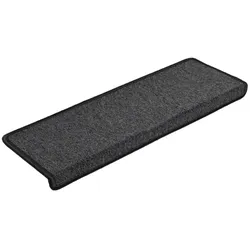 vidaXL Teppich-Treppenstufen 15 Stk. 65x21x4 cm Anthrazit