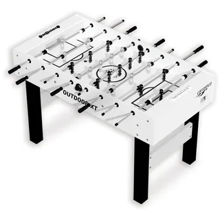 Carromco Kickertisch Outdoor-XT, wasserfester Fußballtisch (1-tlg), Turniergröße, witterungs- und UV-beständig weiß