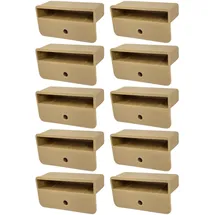 cyclingcolors 10x Mono-lattenhalter 53 x 8 mm Kunststoff für Lattenrost Holzrahmen Bett Möbel Endkappe Befestigung Lasche Klammer Schraube, beige