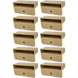 cyclingcolors 10x Mono-lattenhalter 53 x 8 mm Kunststoff für Lattenrost Holzrahmen Bett Möbel Endkappe Befestigung Lasche Klammer Schraube, beige