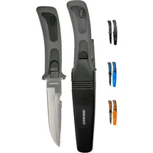 Cressi Tauchermesser Vigo schwarz-grau, RC555000 (Hochwertigen 420 Stahl)