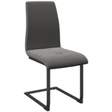 Livetastic Schwingstuhl, Grau, Holz, Metall, Textil, Eiche, vollmassiv, 41x102x58 cm, Esszimmer, Stühle, Esszimmerstühle, Schwingstühle