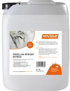 NOVADUR Porzellan-Reiniger Refresh, Tauchreiniger für Porzellan und Steingut, 10 l - Kanister