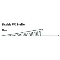 Flexibles PVC-Kantenprofil - gelb - inkl. Kleber für Arbeitsplatzmatte Yoga Roll Oil - 10,1 m Länge - miltex
