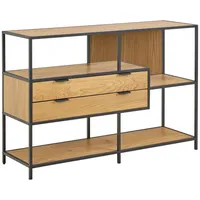Actona Seaford Bücherregal 114 x 35 x 78 cm Wildeiche