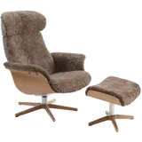 CONFORM Sessel Timeout Relaxsessel mit Hocker - Schaffell Sahara