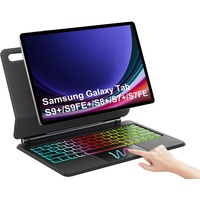 IVEOPPE Samsung Galaxy Tab S9 Fe Plus Hülle mit Tastatur - Samsung Galaxy Tab S9 Plus Tastatur, Magic-Stand Tastatur Hülle für Samsung Tab S9 FE+/S9+/S8+/S7+ 12.4 Zoll 2023, Multi-Touch-Trackpad