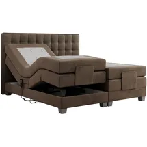 MKS Boxspringbett 180 x 200 cm H3 Braun