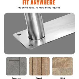 Vevor Pool-Handlauf Edelstahl weiß 1420x945x100 mm