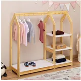 Idimex Kinderkleiderschrank Sally 120 x 118 x 42 cm Kiefer massiv weiß